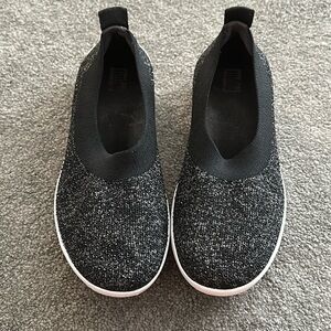 Fitflop Uberknit slip on sneaker black with sparkle